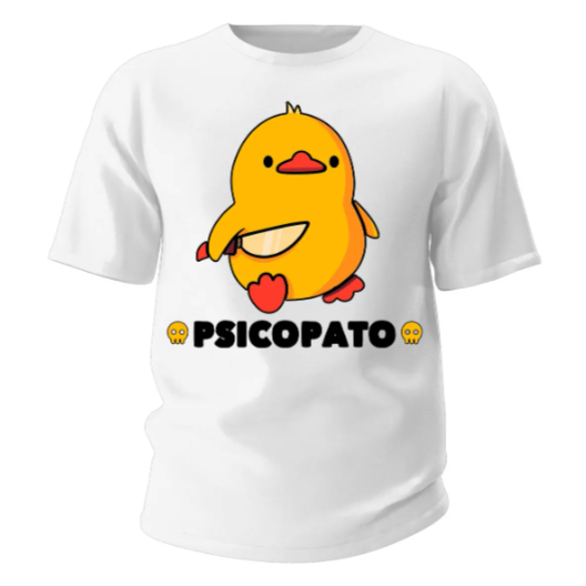 Camiseta Masculina Estampa Psicopato Memes Tecido Premium 100% Algodão