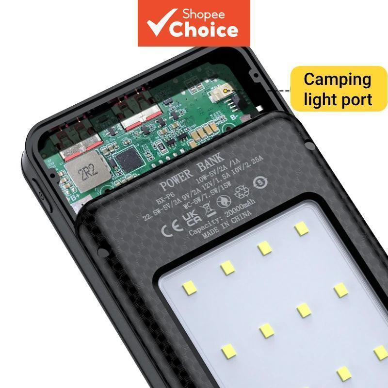 Suporte de Bateria 18650 Carregamento Rápido 22,5W Estojo de Energia Móvel DIY Dupla USB Tipo C para iPhone Xiaomi Com
