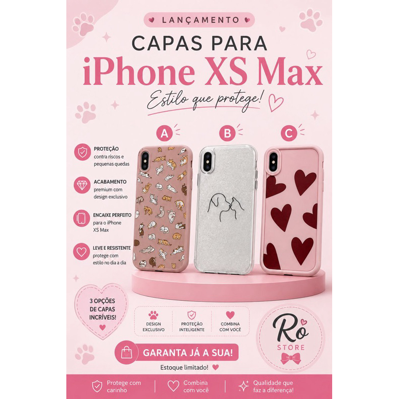 Kit 3 Capas Femininas Para iPhone X XS Max 11 14 Pró Plus