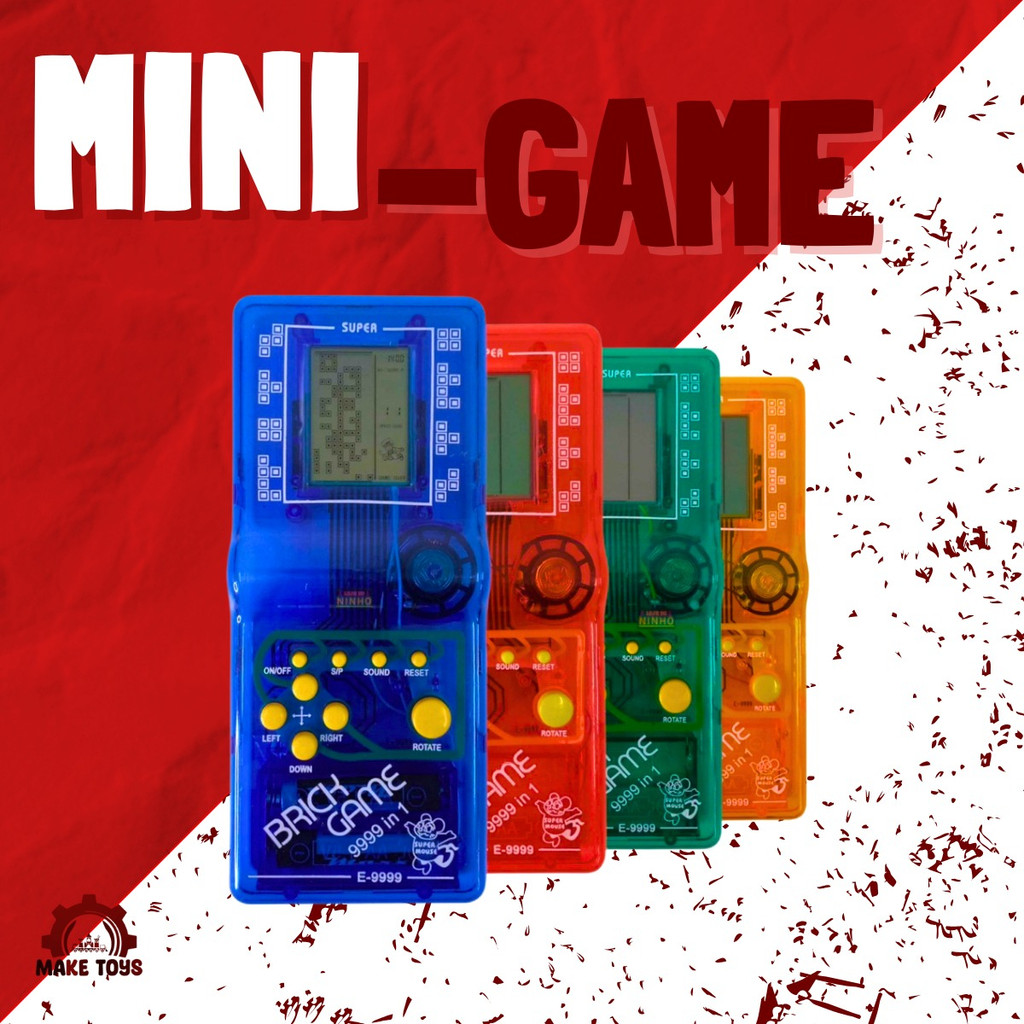 Vídeo Game Portátil Mini Retrô 9999 Jogos em 1 Antigo Cores Aleatórias Transparente