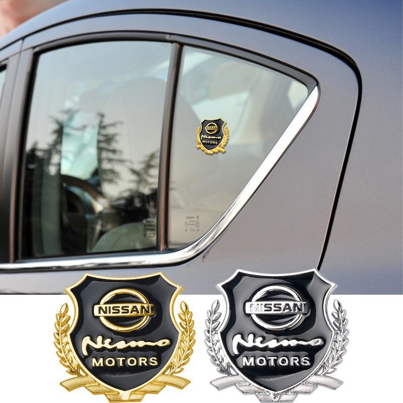 2 Pçs Nissan 3D Metal Adesivo Nismo Janela Do Carro Emblema Adesivos Para Março Almera Nota Tida Sylphy Juke X-trail Ace