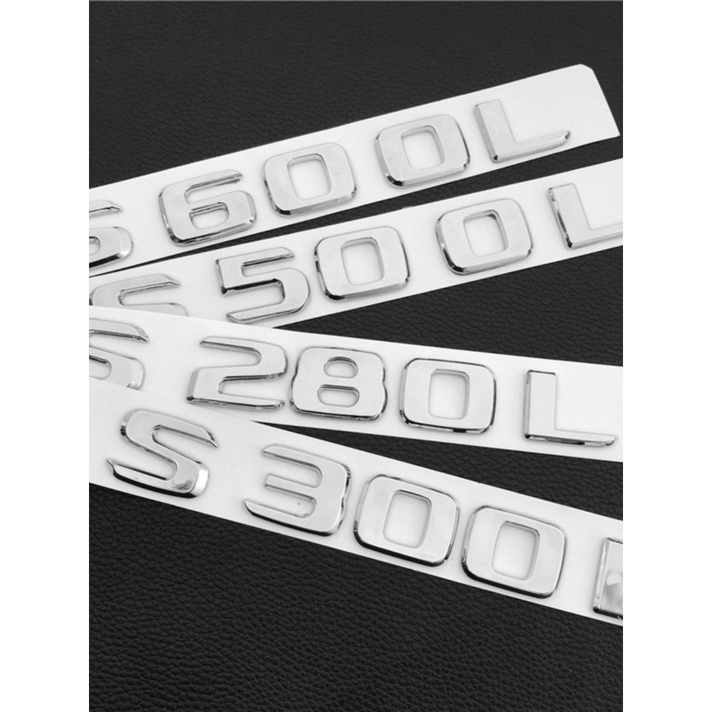 Logotipo do carro Benz S350 S400 S320 S600 S450 4MATIC porta-malas traseiro modificado logotipo Digital AMG