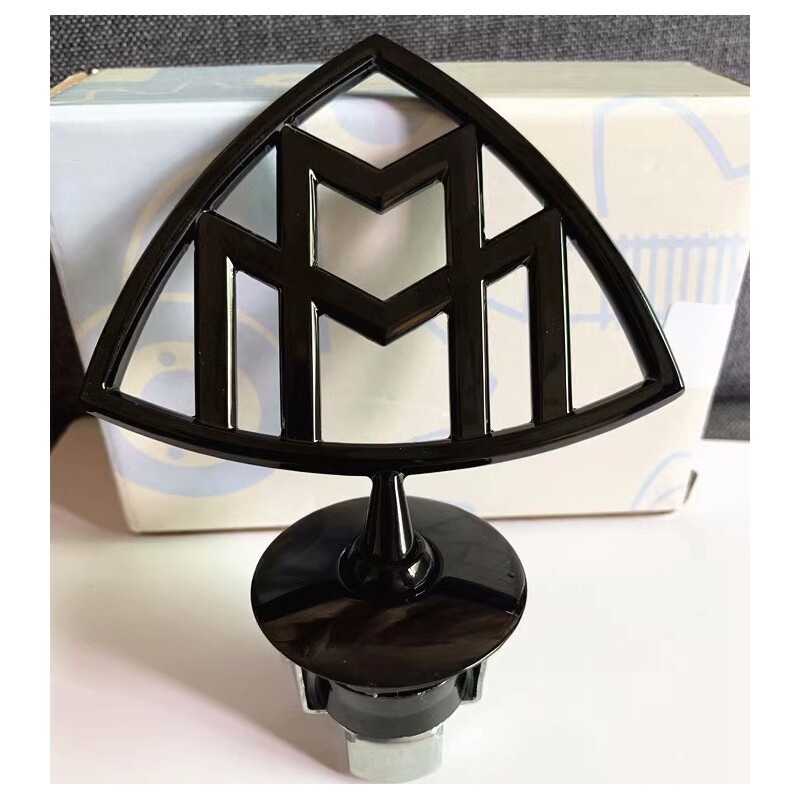 Preto Logotipo Do Capô Dianteiro Suporte Vertical Emblema Para Maybach Mercedes benz Modificado V250 V260 S400 S450 S480