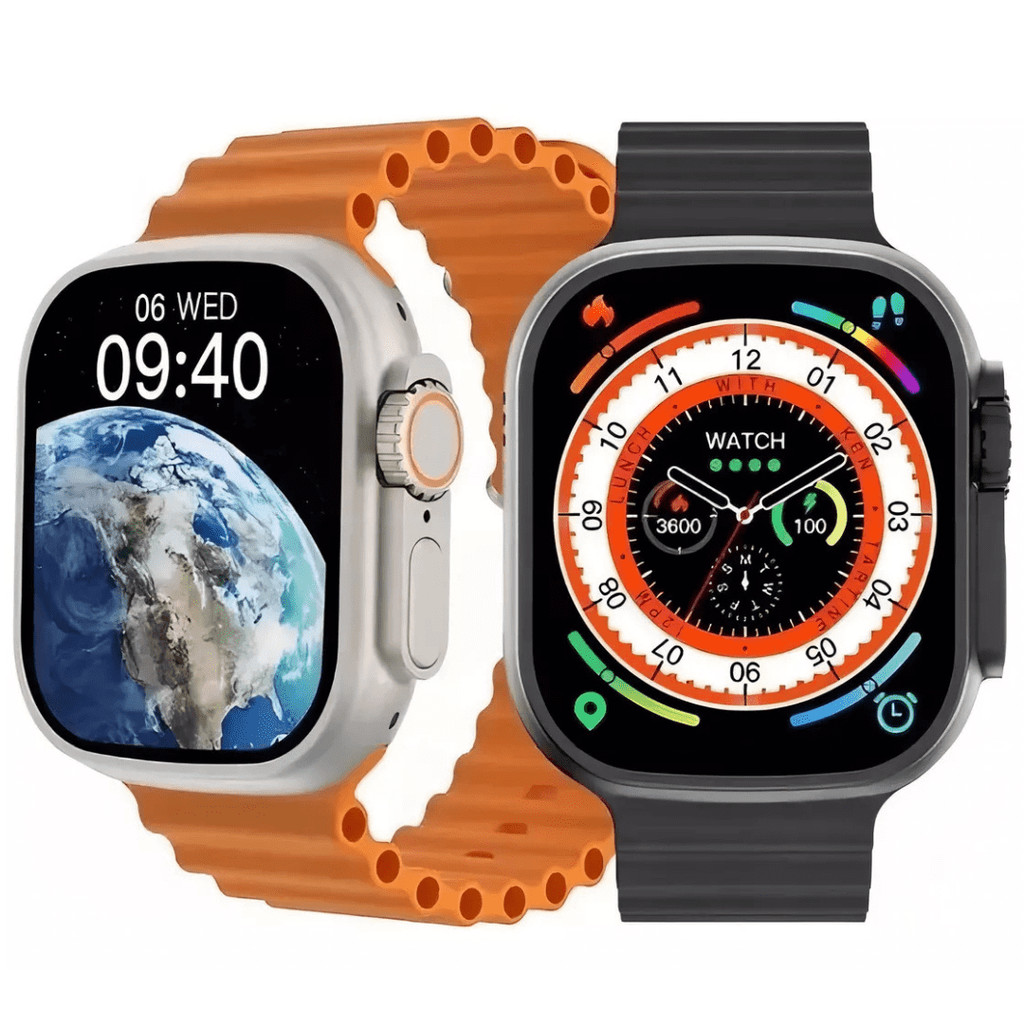 Smartwatch relógio digital inteligente ultra série 8 w68+ tela amoled