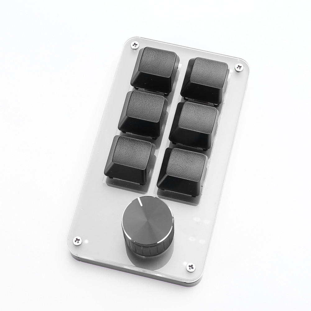 6 Teclas 1 Botão Mini Teclado BT Mecânico Hotswap RGB Para Macbook PC Laptop