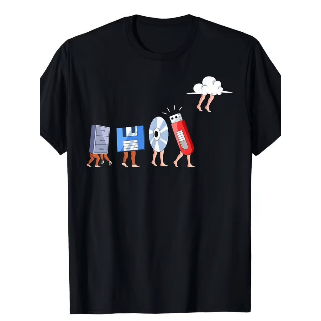 Camiseta Evolução Armazenamento TI Camisa 100% Algodão Envio Imediato