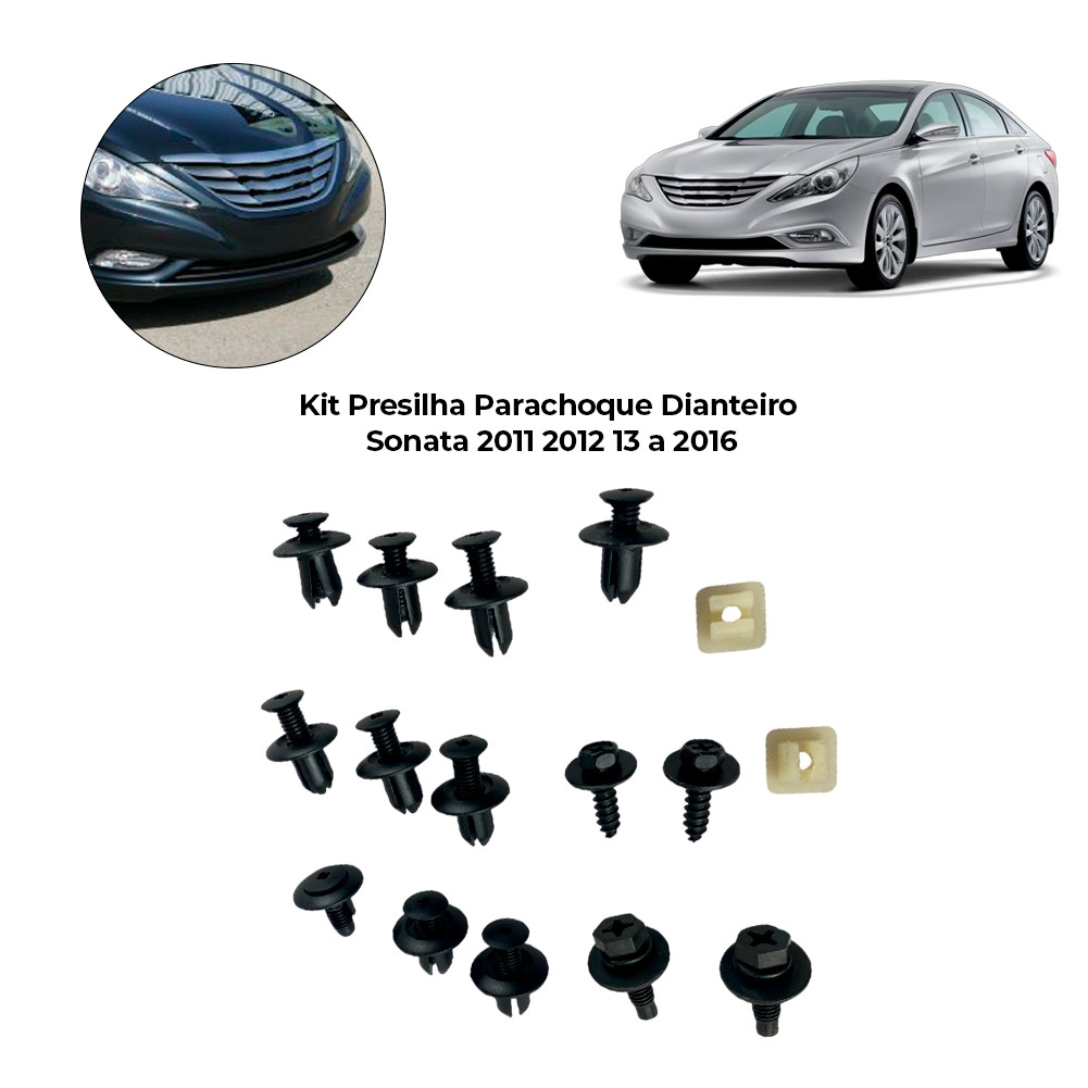 Kit Presilha Parachoque Dianteiro Sonata 2011 2012 13 a 2016