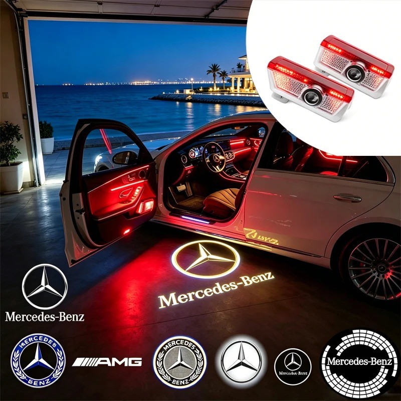 HD Fantasma Sombra Porta Logotipo De Boas-Vindas Substituição Da Luz Do Projetor Para Mercedes Benz X166 H247 X156 X253