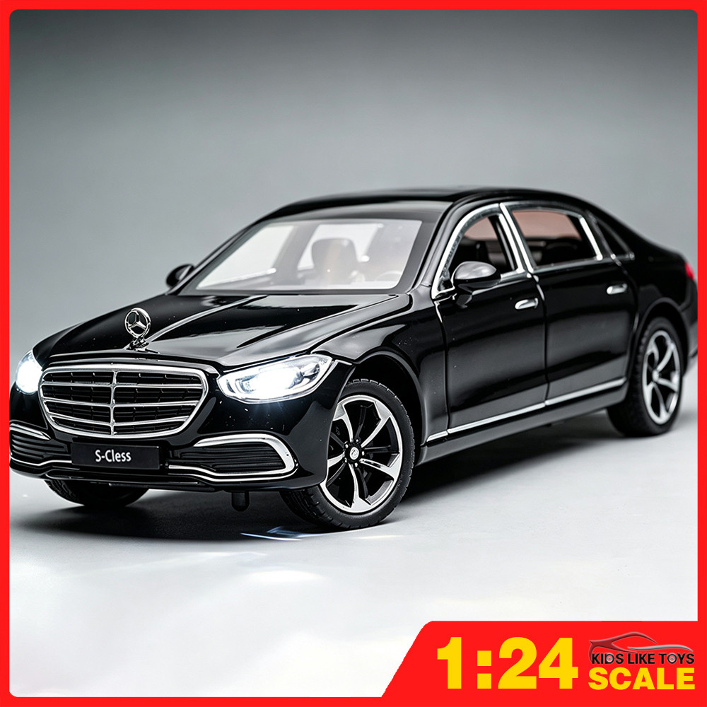 KLT 1 : 24 Benz S400 Diecast Modelo Carro Liga Carros Brinquedos Coleção Presente Para Crianças Menino Menina