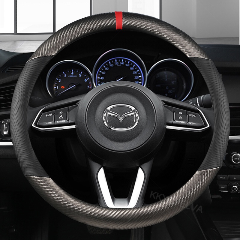 Conjunto De Capa De Volante Do Carro Para Mazda CX5 CX7 CX3 CX9 RX MX CX30 Atenza AXELA 2017 Respirável Acessórios Estil