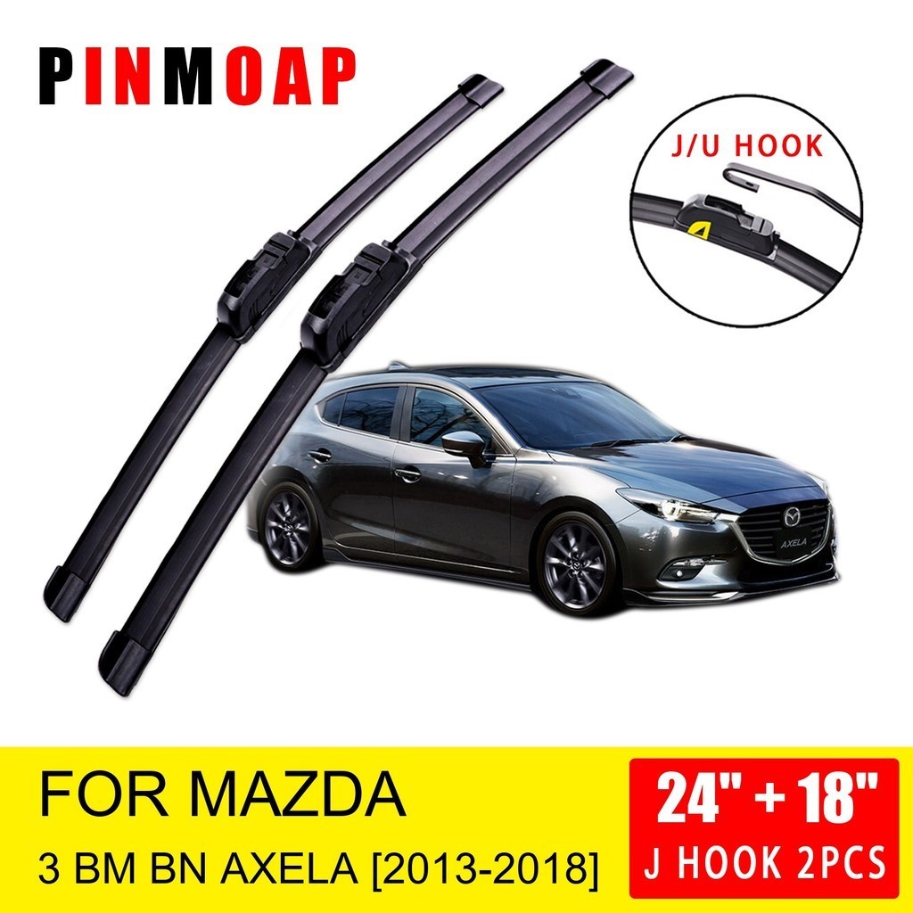 Para Mazda 3 BM BN Axela 2013 2014 2015 2016 2017 2018 Lâminas De Limpador Dianteiro Escovas Cortador Uj Gancho