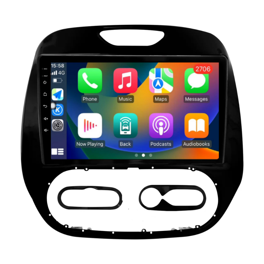 Multimidia Captur Carplay Gps Tela 9 Polegadas Ar Analogico-Digital