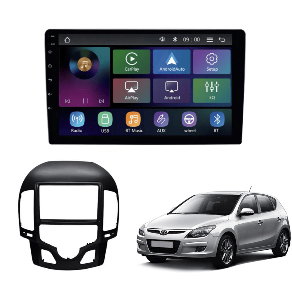 Central Multimídia MP5 Hyundai I30 Ar Digital 08/12 Tela 9p Carplay e Android Auto Sem Fio - RS-9200BR Pro Line