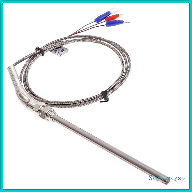 Saysosayso Professional 5mm X 100mm Pt100 Termopar Comprimento Da Rosca 1 Metro-Sonda