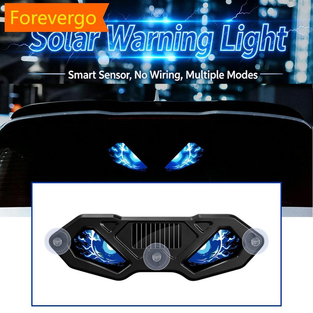 forevergo Carro Movido A Energia Solar Demon Dynamic Eye LED Luz De Advertência Atmosfera Decoração Lâmpada De Janela Tr