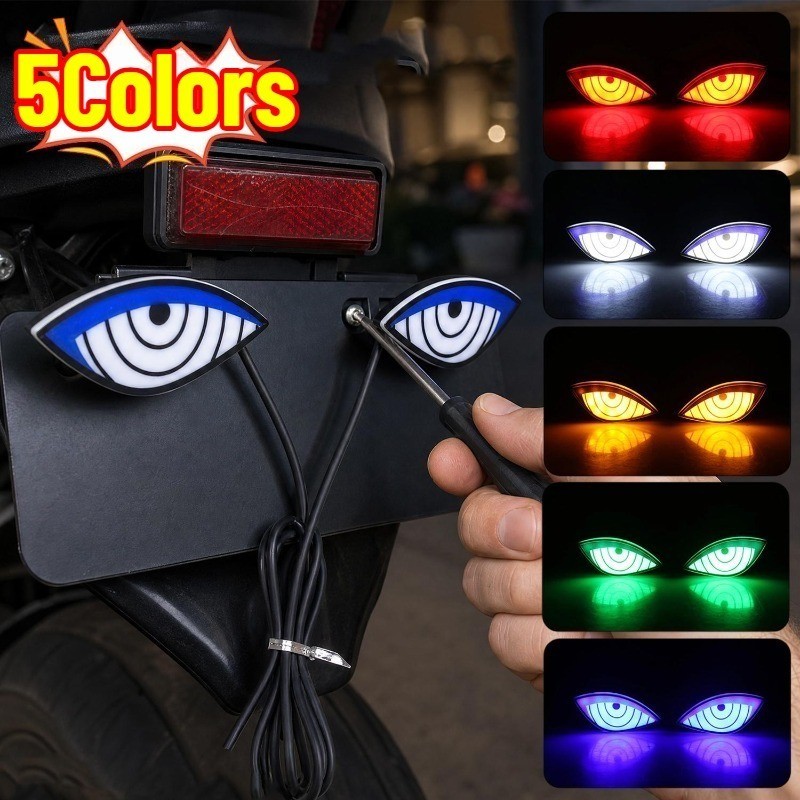 Luz LED Dynamic Devil Eye-Indicador Vermelho Amarelo Azul-Lâmpada De Advertência De Segurança Noturna-Lanterna Traseira