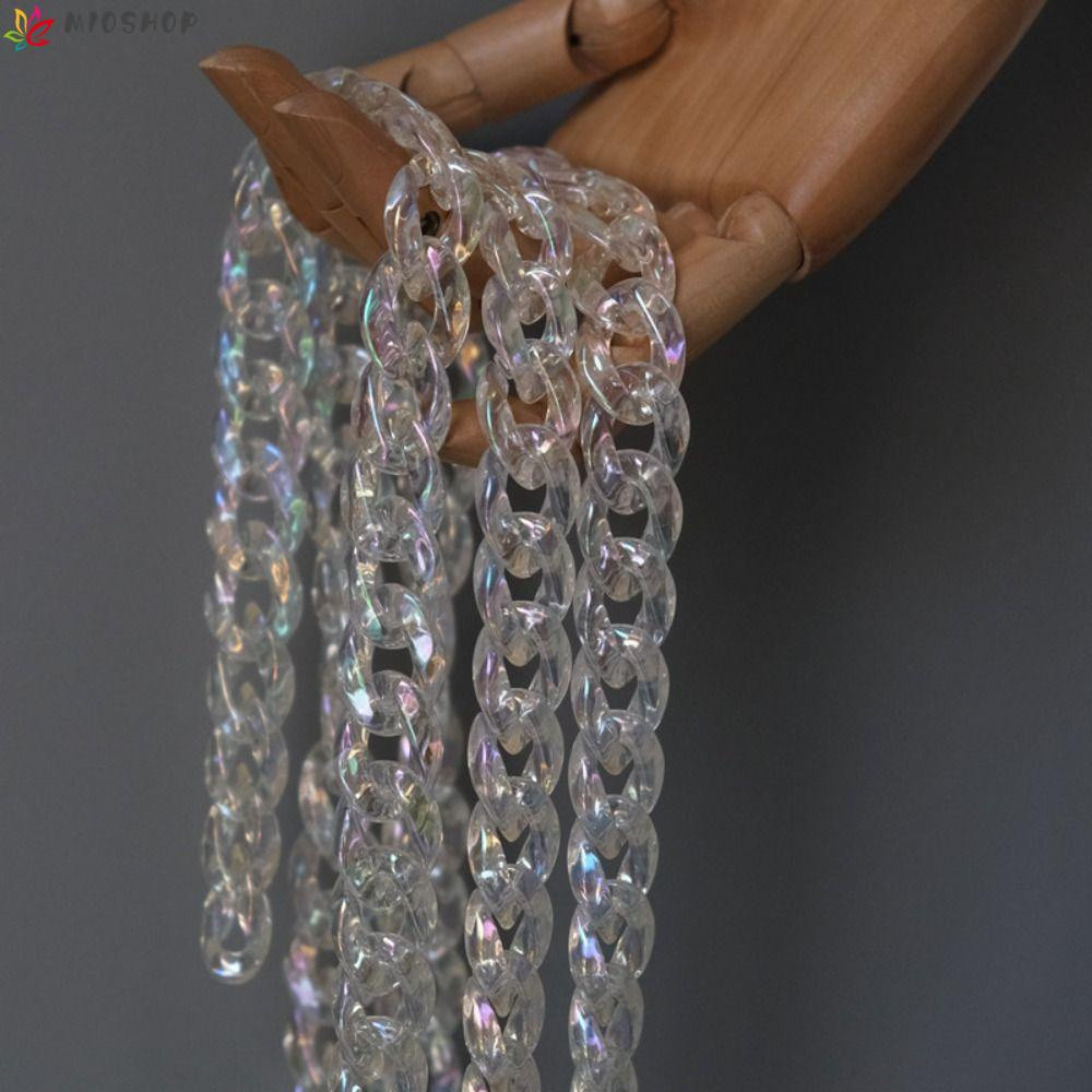 MIOSHOP Correntes De Bolsas De Resina Acrílica Fashion Light Transparent Replacement Bag Acessórios