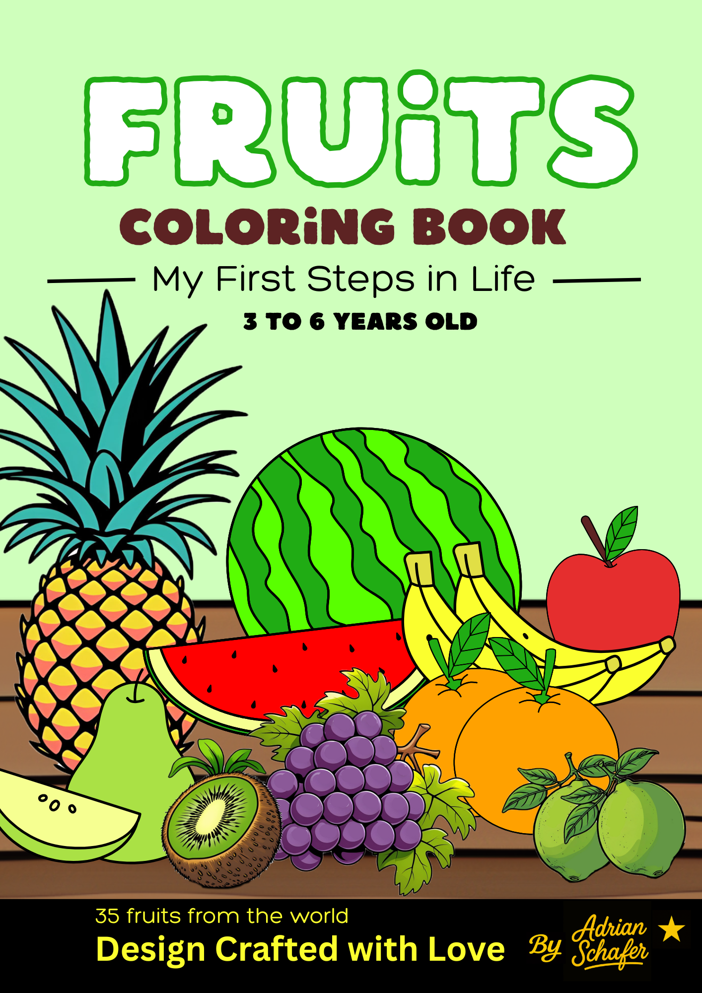 FRUITS_ Coloring Book. By Adrian Schafer