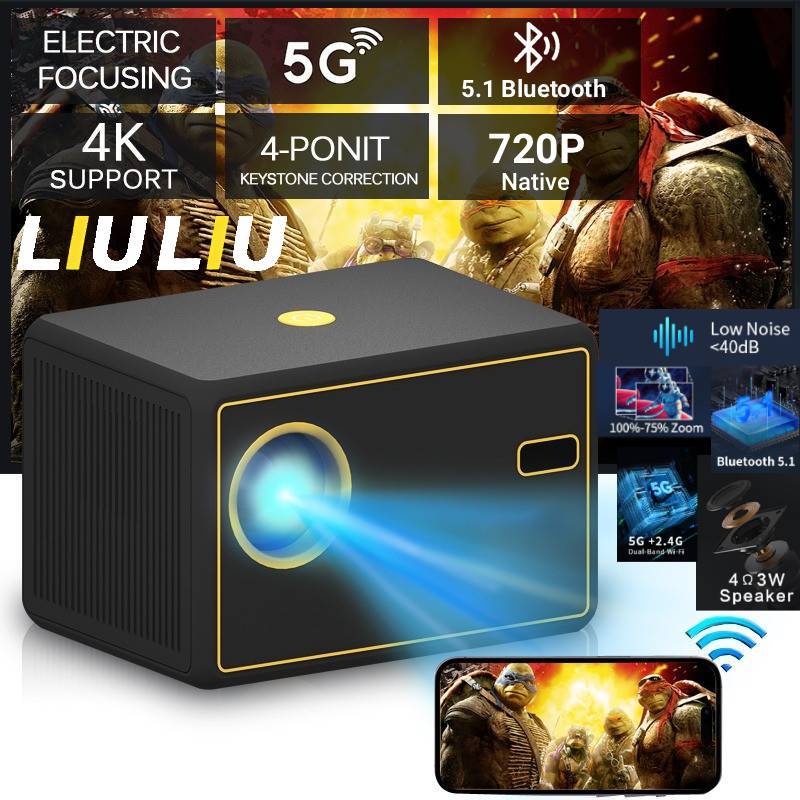Mini Projetor Led Wifi Portátil Full Hd 110/240v Home Cinema