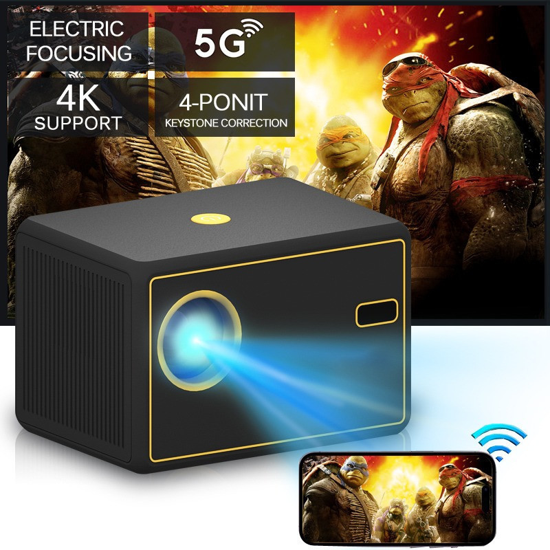 Mini Projetor Led Wifi Portátil Full Hd 110/240v Home Cinema