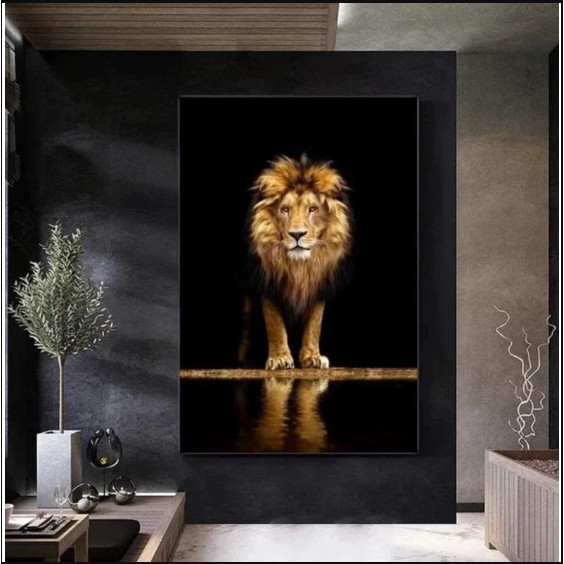 QUADRO GRANDE LEÃO JUDÁ 110X80CM MODERNO DECORATIVO LUXO 4K FULL HD PREMIUM COM VARIAÇÕES
