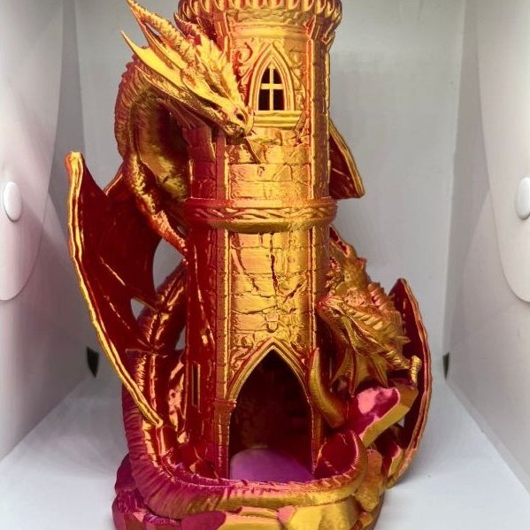 Torre de Dados – Dragões Guardiões – Dice Tower RPG - Cores sortidas - Torre de dados para RPG