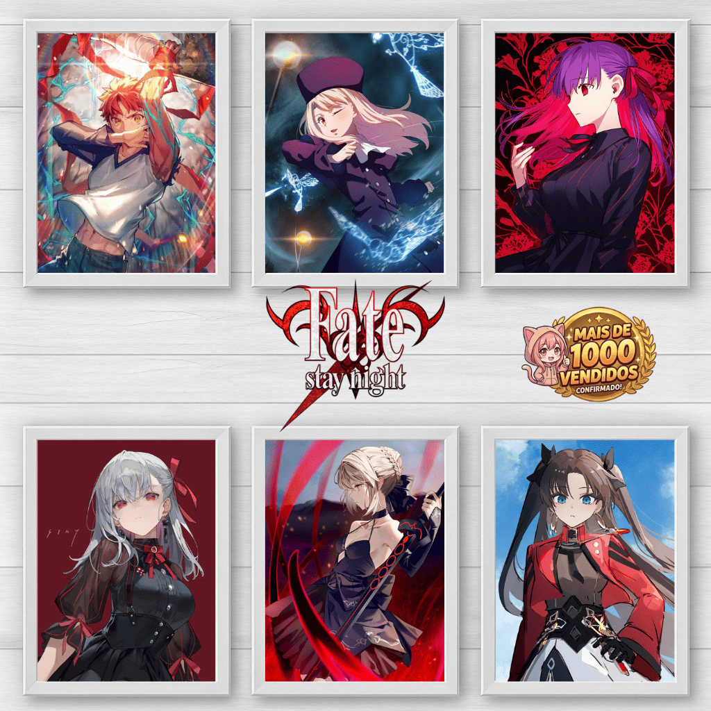 Placas Decorativas Quadros - Fate Stay Night (Fate Series), Anime
