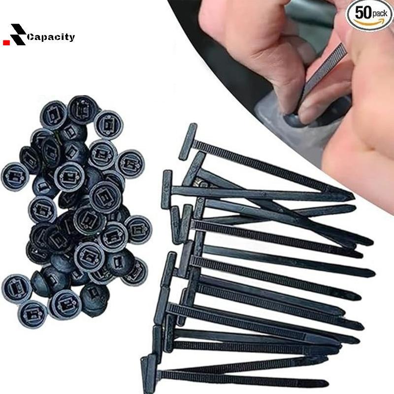 Capacidade 10-100Pcs Nylon Universal Cable Tie Bule Auto-Loing Zip Ties Titular Com Botão Pin Multiuso Para Reparação Di