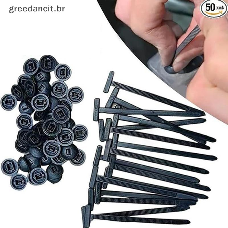 Prosperityusma 10-100Pcs Nylon Universal Cable Tie Bule Auto-Loing Zip Ties Holder Com Botão De Pino Multiuso Para Repar