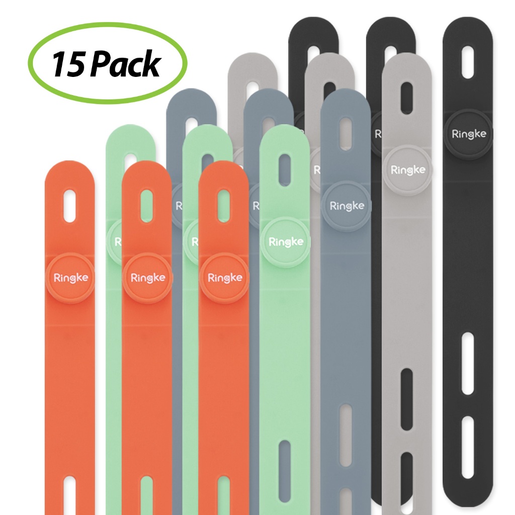 Ringke Silicone Cable Tie Correia reutilizável colorida e organizador de cabos