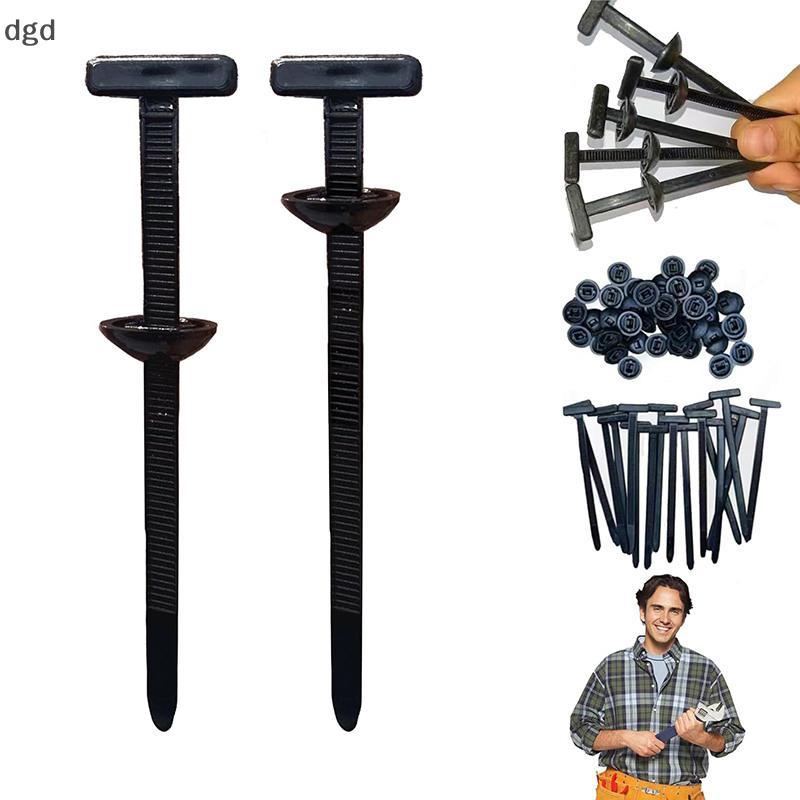 [DGD] 10-100Pcs Nylon Universal Cable Tie Bule Auto-Loing Zip Ties Holder Com Botão De Pino Multiuso Para Reparo Diário