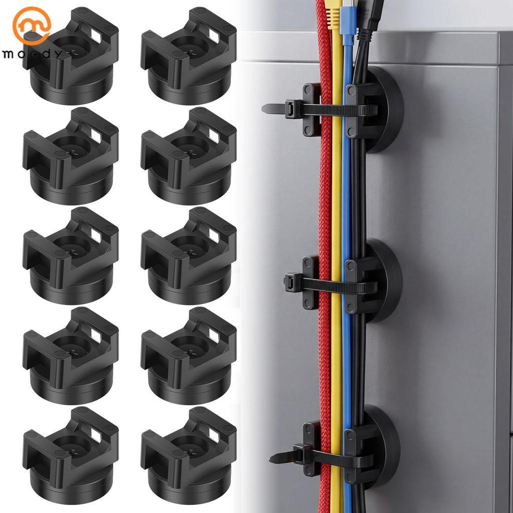 10 Pçs Zip Tie Montagem À Prova Dwaterproof Água Fio Titular Multiuso Ímã Cabo Suportes Para Casa SHOPSKC7516