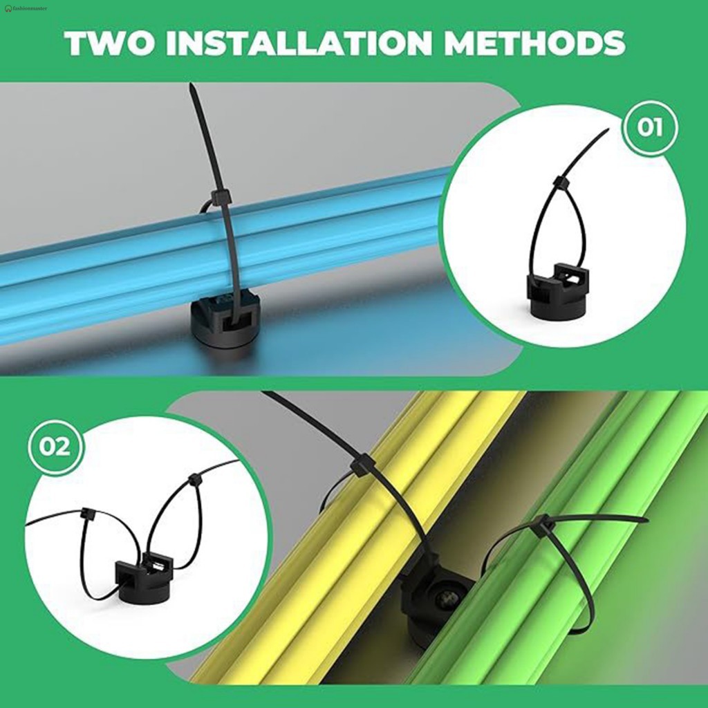 Magnetics Nylon Zip Tie Mount Organizador De Gerenciamento De Cabos Reutilizável Para Home Office