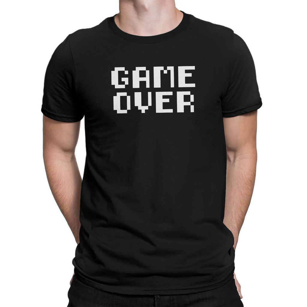 Camiseta Game Over Camisa Jogos Games Stream Retro Unissex Algodao