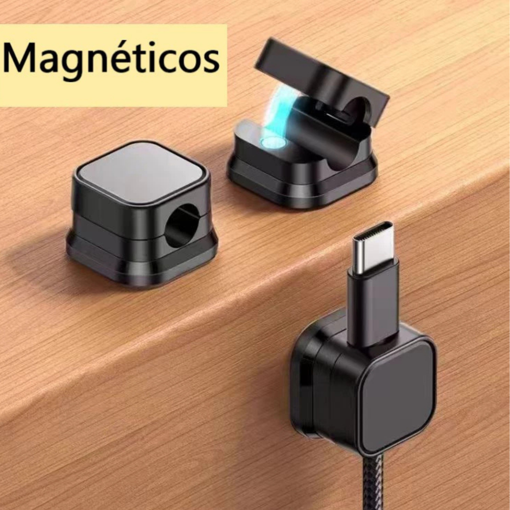 Organizador de Cabos Magnético para Mesa Suporte Fios USB Carregador Celular Cable Organizer