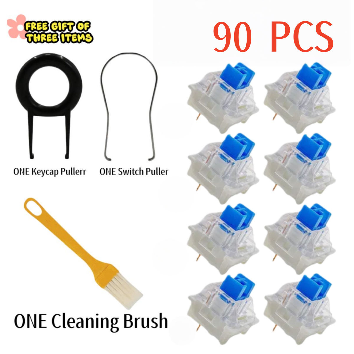 Interruptor De Teclado 50/90 Unidades Clicker Key Tátil De 3 Pinos Para MX Outemu RGB Redragon Substituição Grátis Extra