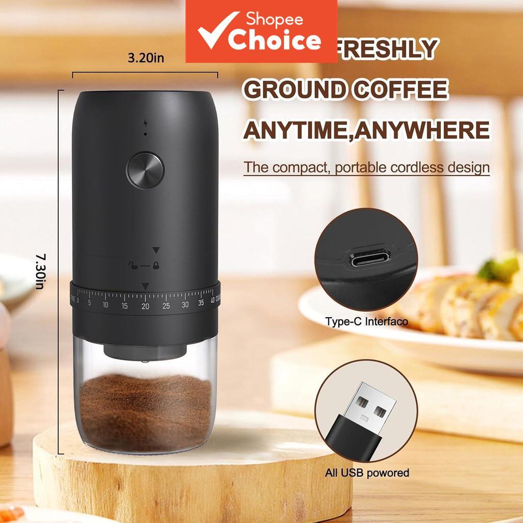 Moedor De Café Elétrico Portátil Pequeno Carregamento Mini Com Múltiplas Configurações De Moagem Para Viagens Em Casa