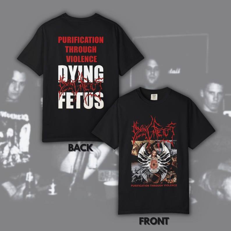 Music.Soul Camiseta Unissex Dying Fetus Banda Estampa Purification Through Violence Moderna Confortável Estilosa Casual