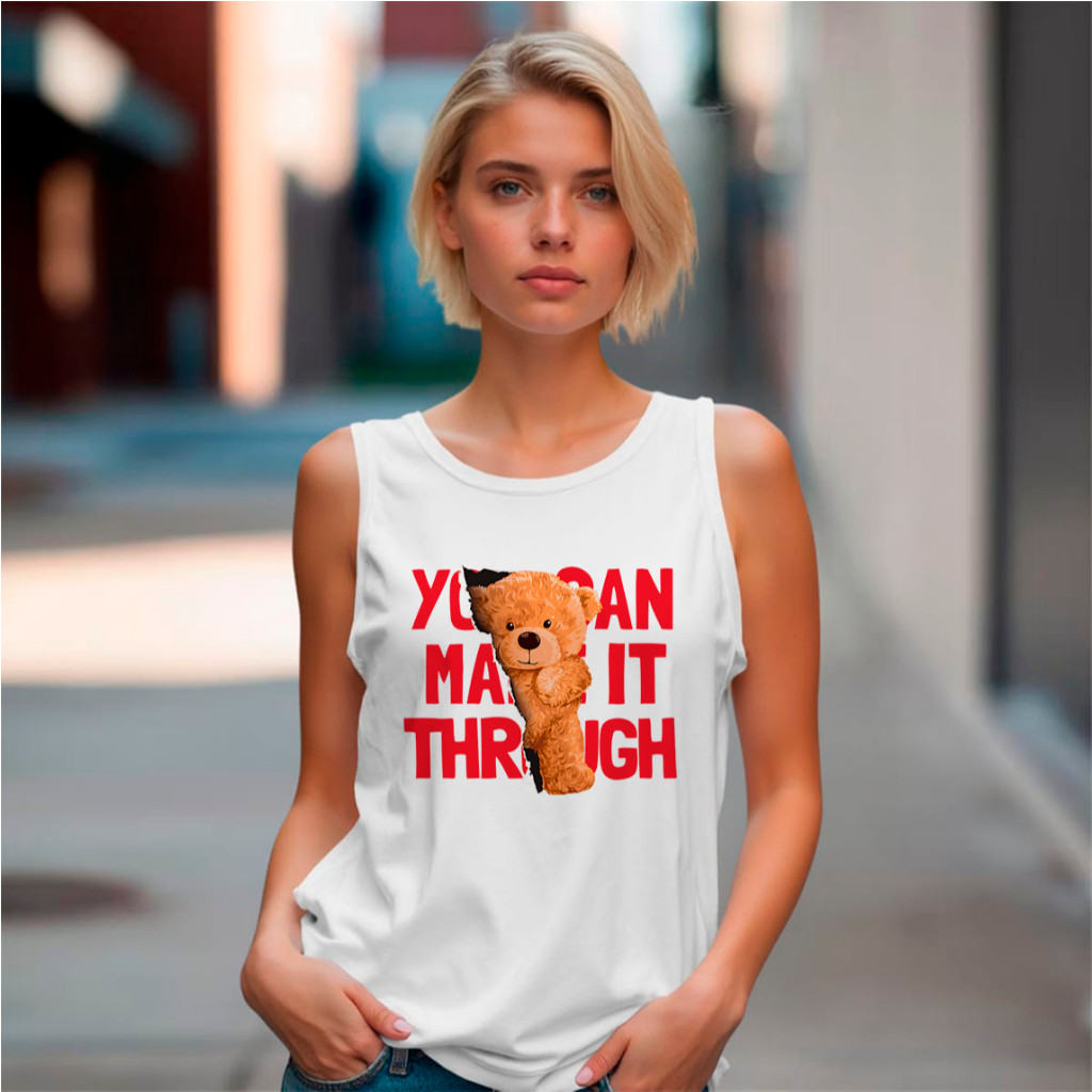Camiseta Regata You Can Make It Through Urso