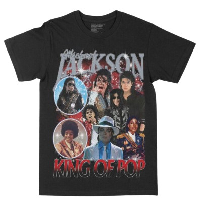 Camiseta  Michael Jackson “Through The Years”  Lançamento Unissex Camisa 100% Algodão