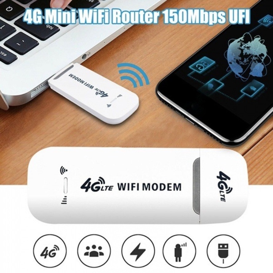 24H ! WIFI portátil  No carro WIFI Dongle De Banda Larga Desbloqueada 4G LTE Modem USB 150Mbps Stick Suporte Sim Card
