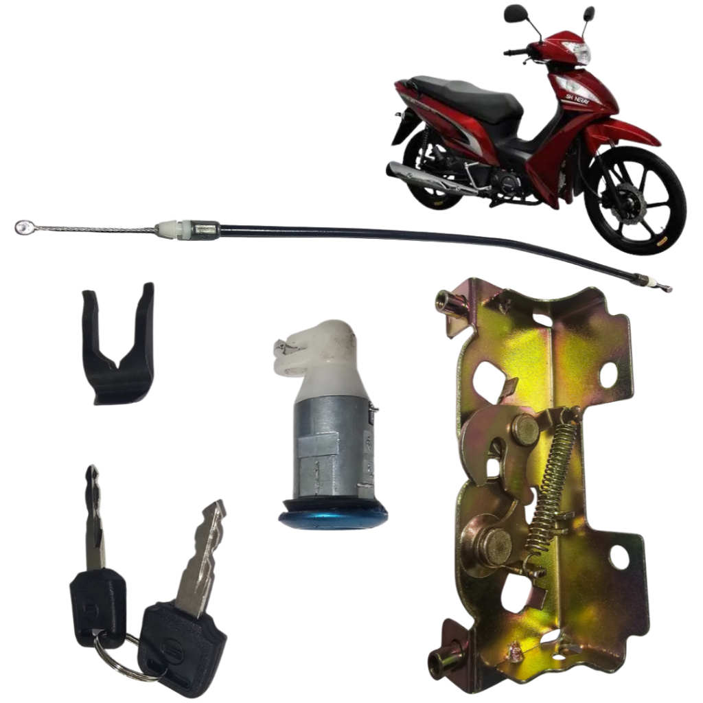 Cabo + Trava Superior e Inferior + Chaves Shineray Jet 50/125