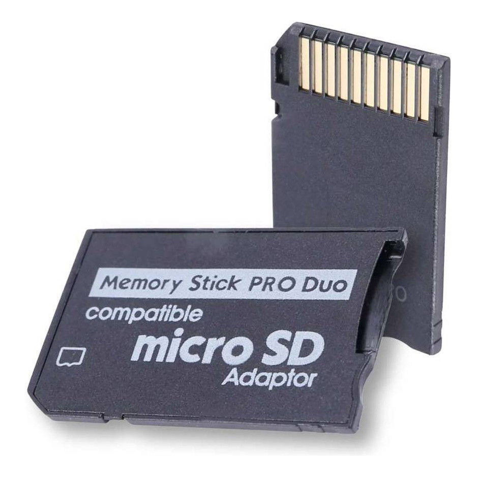 Memory Stick PSP Sony Adaptador Memoria Pro Duo Para Micro Sd Psp E Câmeras Sony