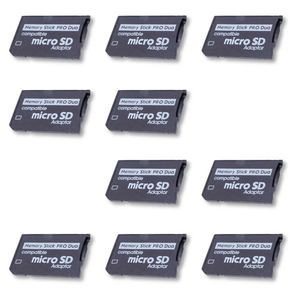 10 Adaptadores para Memória Micro SD Compatíveis com Memory Stick Pro Duo