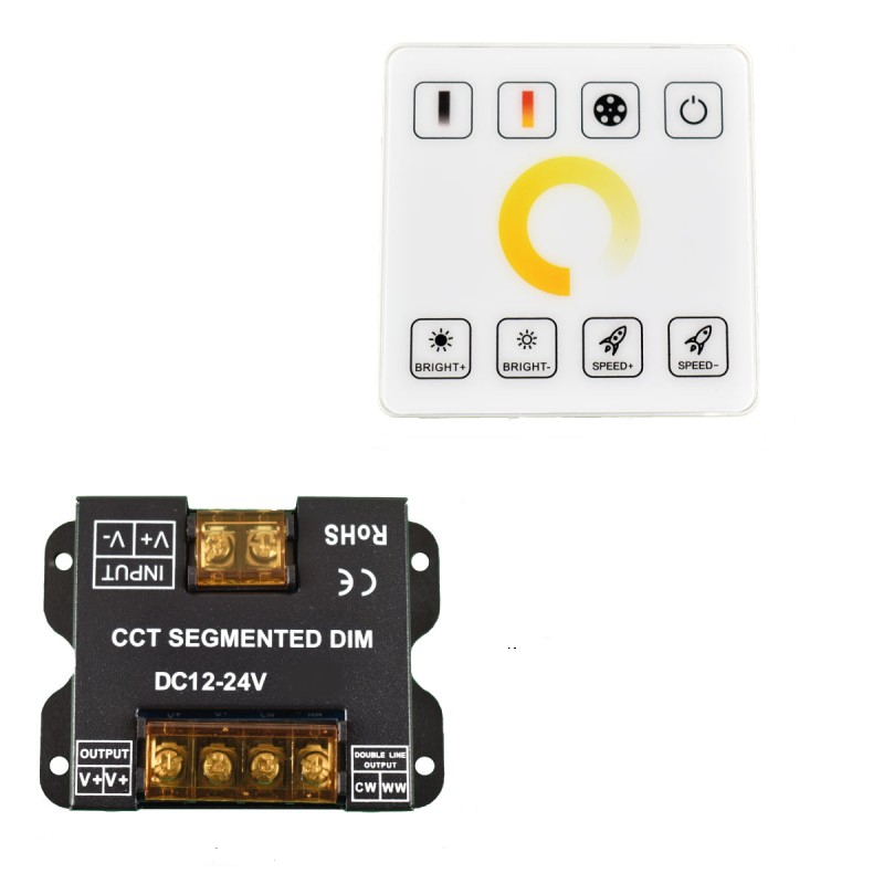 Controlador CCT Dual Fita Led Inteligente Bluetooth Dc 5-12- 24V 20A