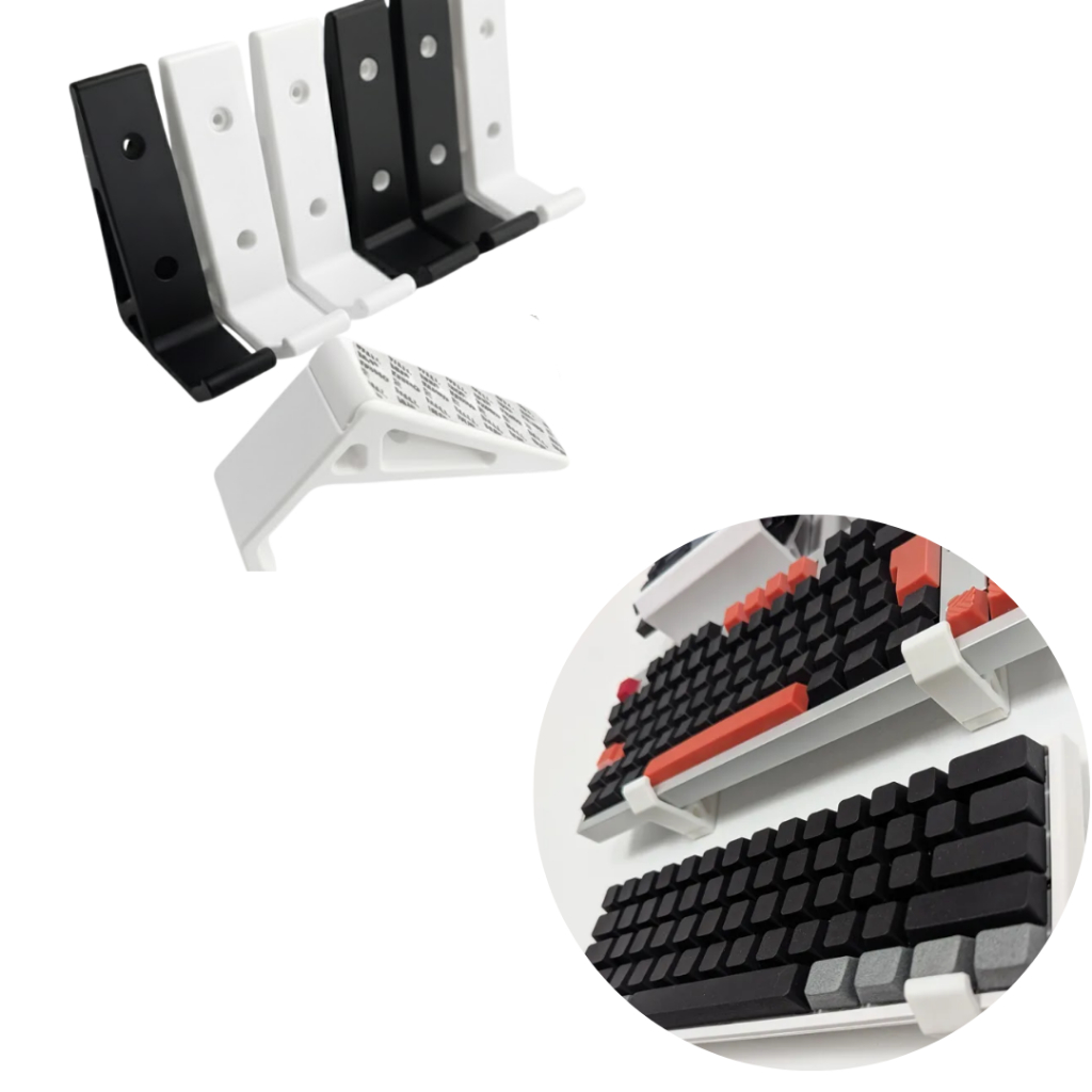 Suporte de Parede e Mesa com Ganchos para Headset e Teclado