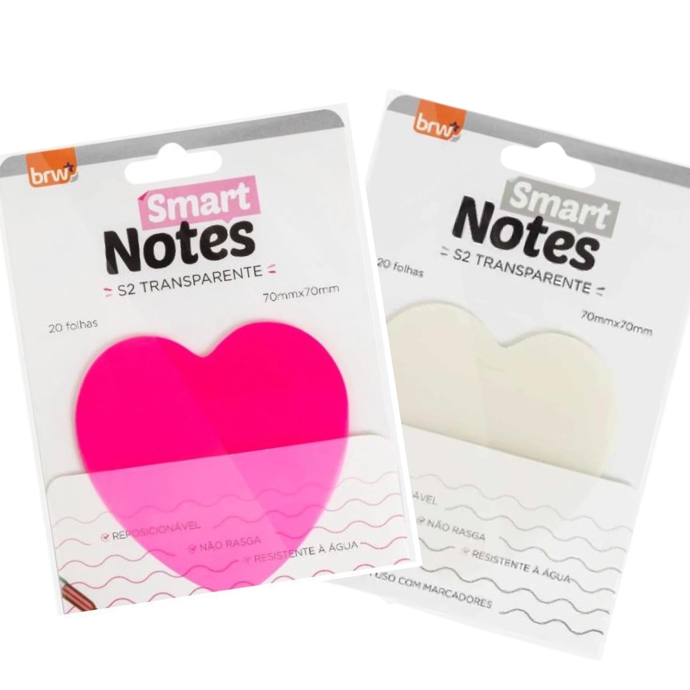 Bloco Adesivo Smart Notes S2 Transparente 70x70mm BRW