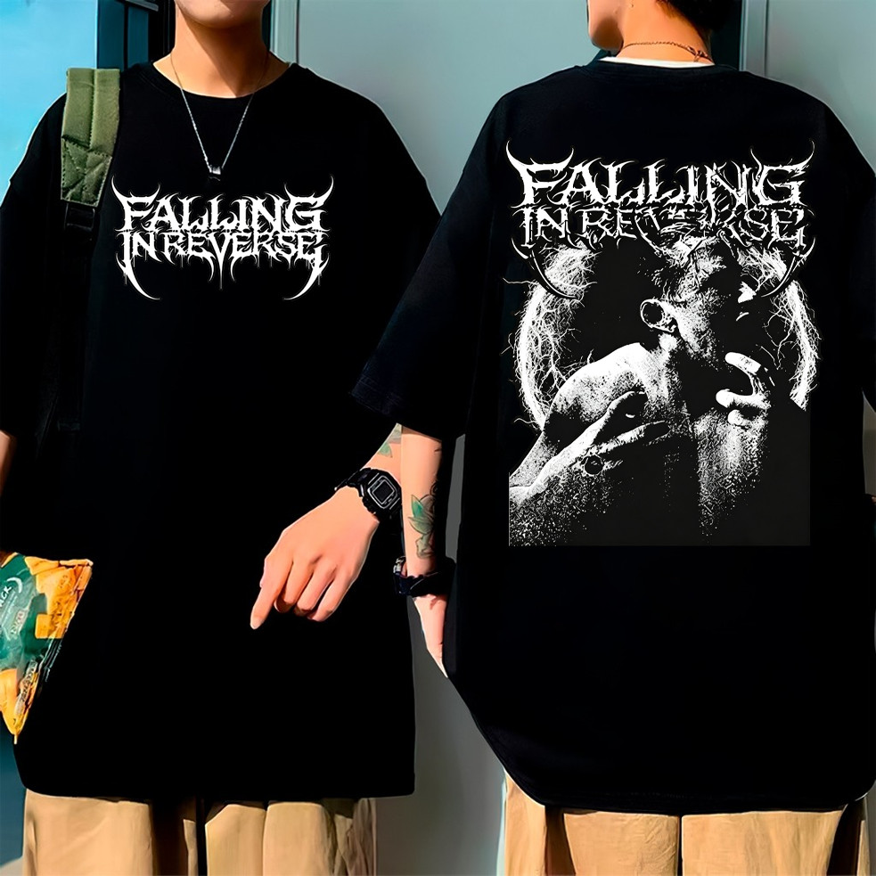 Camiseta Preta Unisex, Alta Qualidade, Design com Imagens de Demônios Estilizados, Textos 