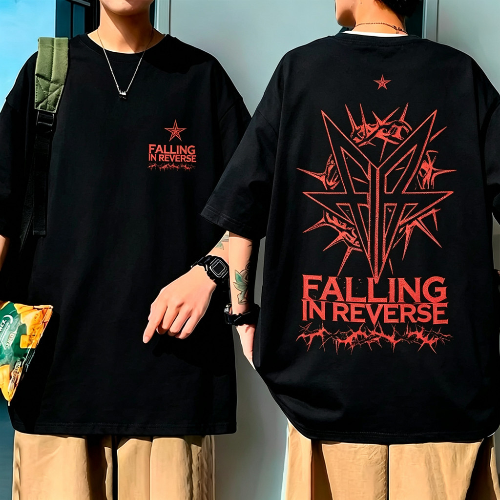 Camiseta Preta Unisex, Design com Estrelas e Letras 
