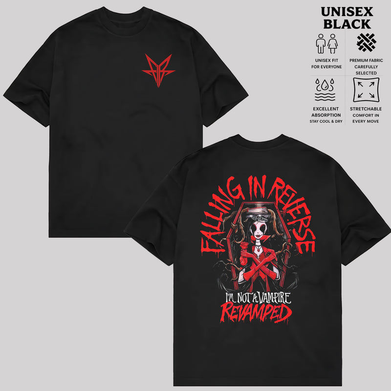 Music.Soul Camiseta e Sueter Unissex Falling In Reverse I'm Not A Vampire Estampa Moderna Confortável Estilosa Casual